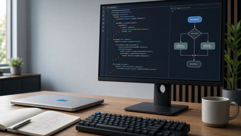 Was macht ein Apex Developer? Aufgaben, Entscheidungen zwischen Code und Flow, Skills und Zertifizierungen