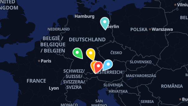 Map of company locations