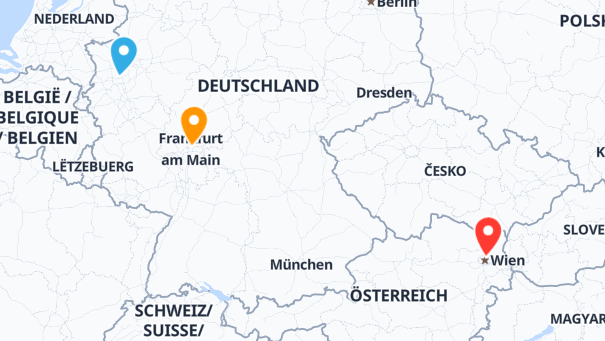 Map of company locations