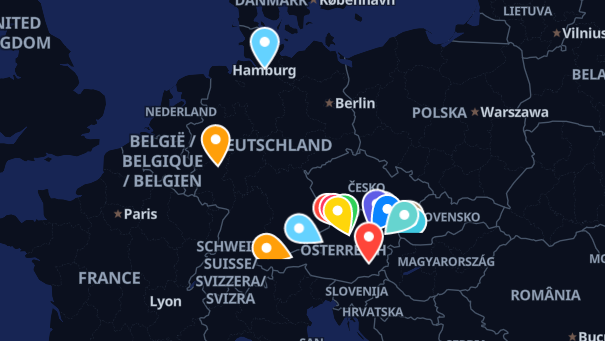 Map of company locations