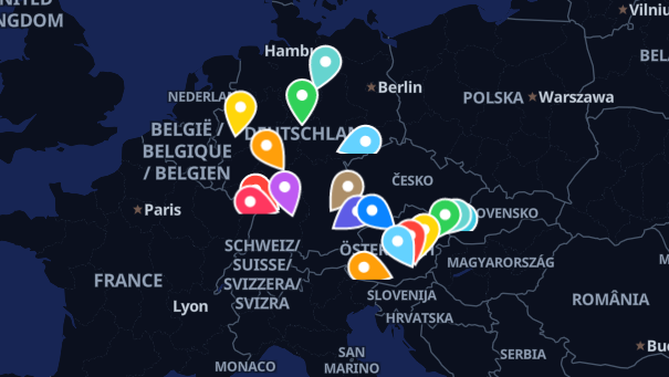 Map of company locations