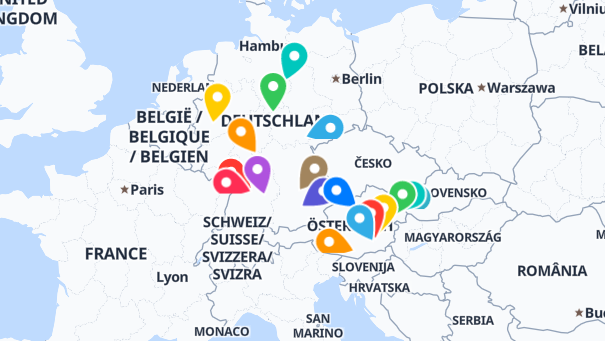 Map of company locations