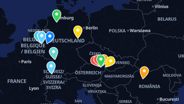 Map of company locations
