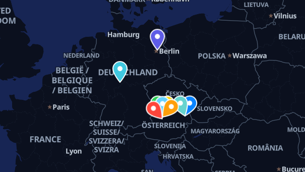 Map of company locations