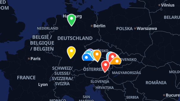 Map of company locations