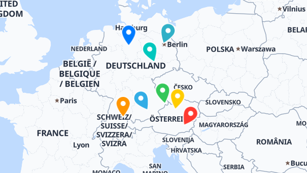 Map of company locations