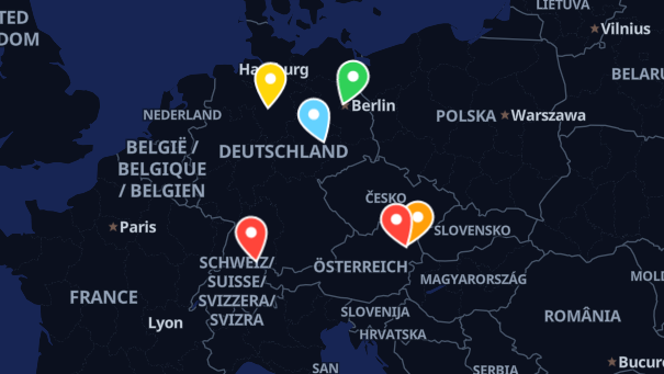 Map of company locations