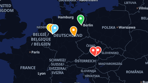 Map of company locations
