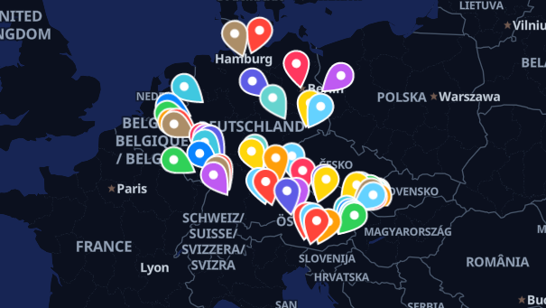 Map of company locations