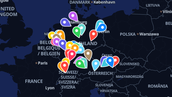 Map of company locations