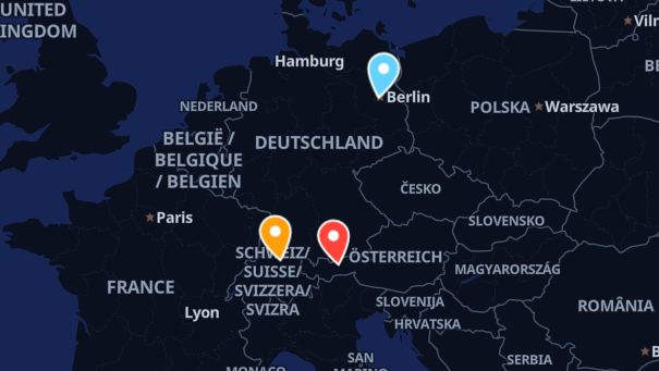 Map of company locations