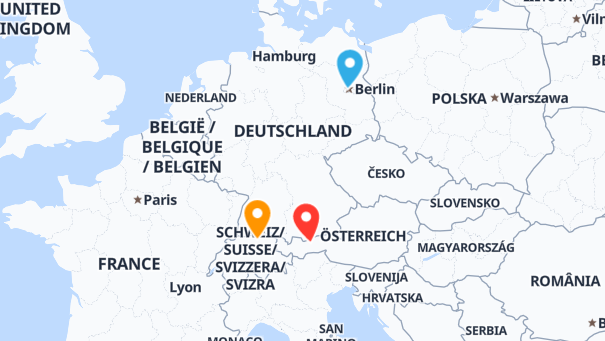 Map of company locations