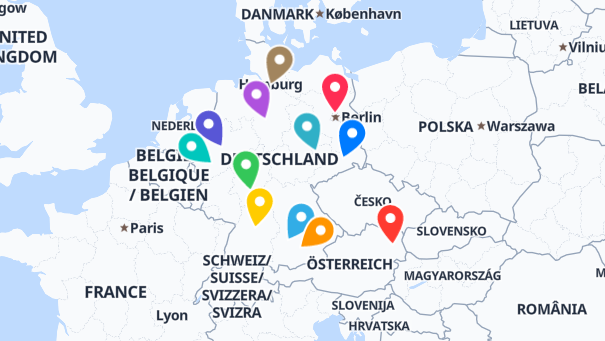Map of company locations