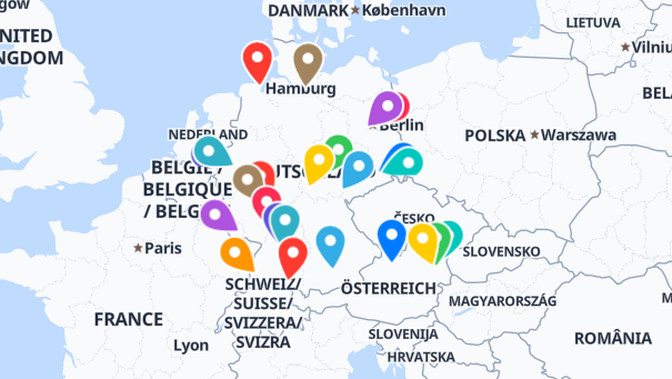 Map of company locations