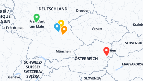 Map of company locations