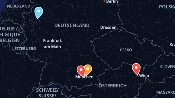 Map of company locations