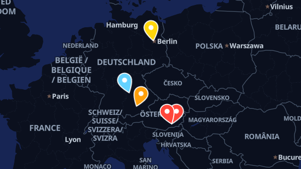 Map of company locations
