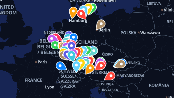 Map of company locations