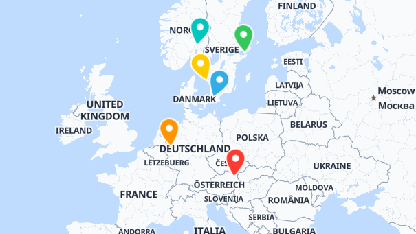 Map of company locations