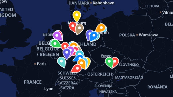 Map of company locations