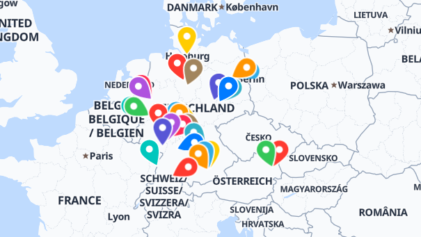 Map of company locations
