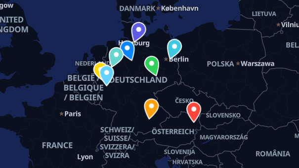 Map of company locations