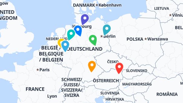 Map of company locations