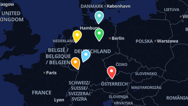 Map of company locations