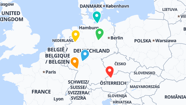 Map of company locations