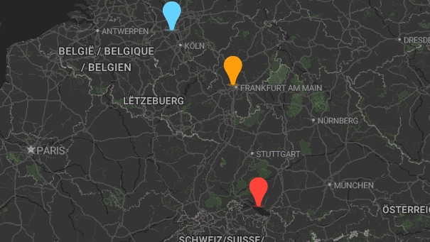 Map of company locations