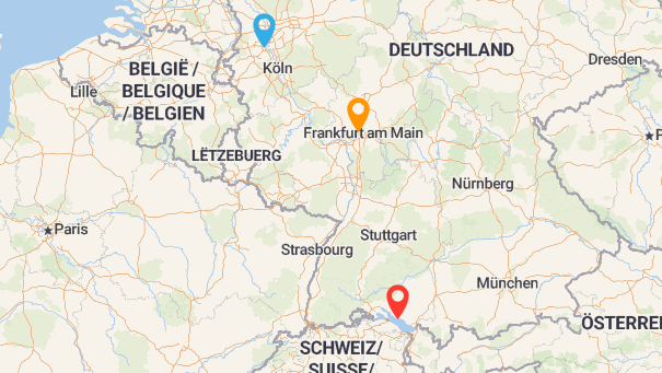 Map of company locations