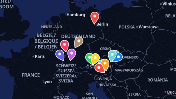 Map of company locations