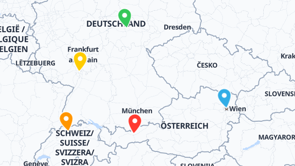 Map of company locations