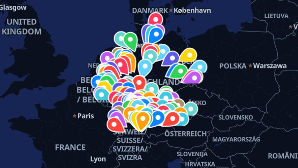 Map of company locations