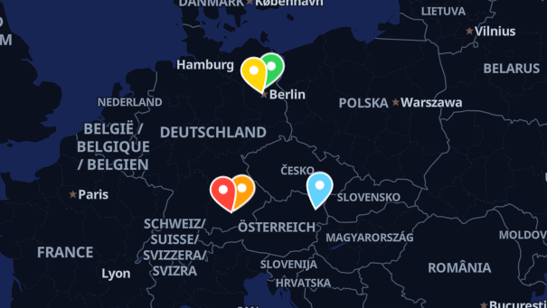 Map of company locations