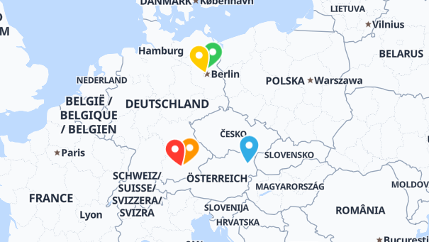 Map of company locations