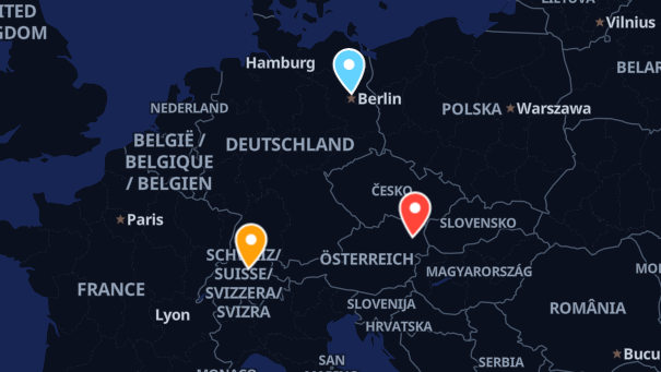 Map of company locations