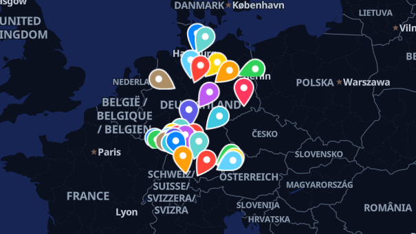 Map of company locations