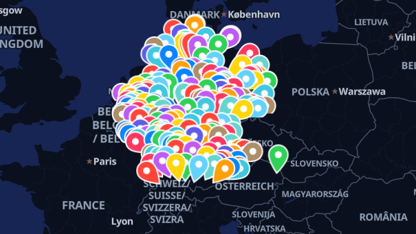 Map of company locations