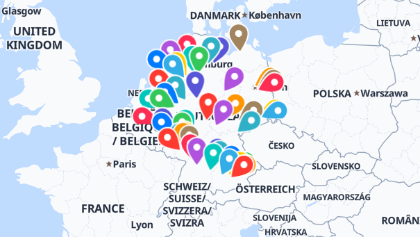 Map of company locations