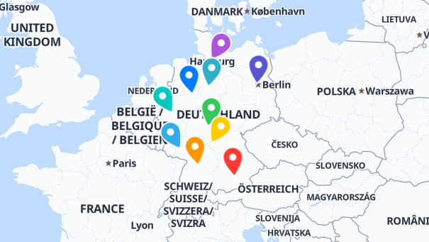Map of company locations