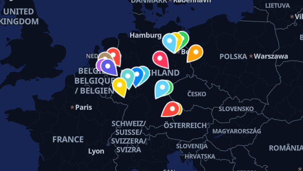 Map of company locations