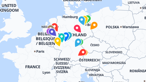 Map of company locations