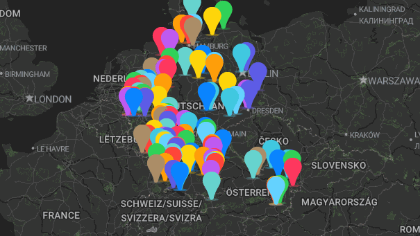 Map of company locations