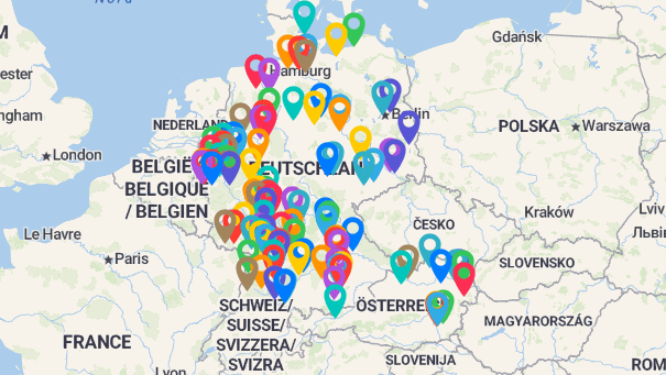 Map of company locations