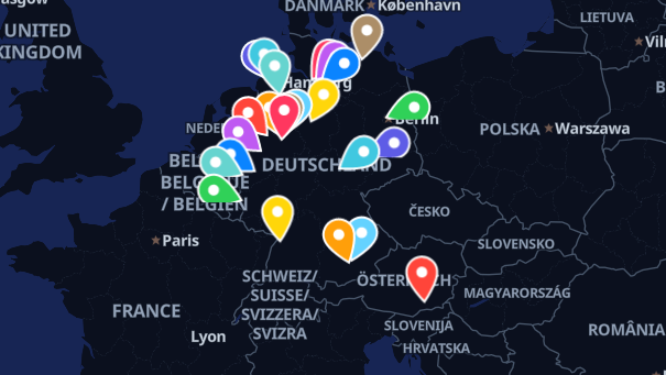 Map of company locations