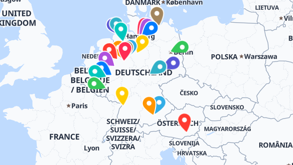 Map of company locations