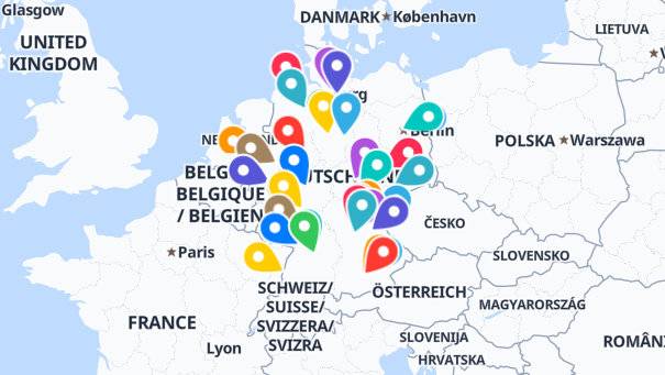 Map of company locations