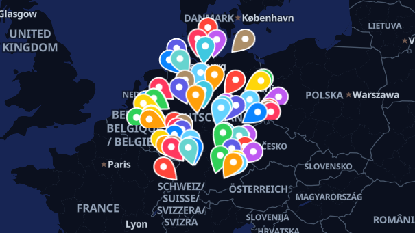 Map of company locations