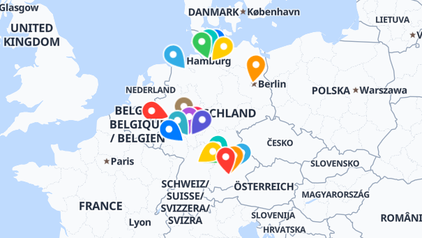 Map of company locations